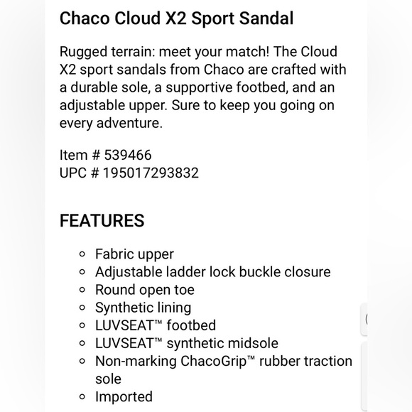 Chaco Cloud X2 Women’s Sport Sandals - Picture 13 of 13